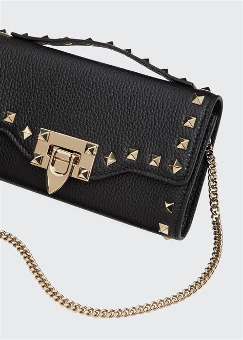 rockstud leather wallet